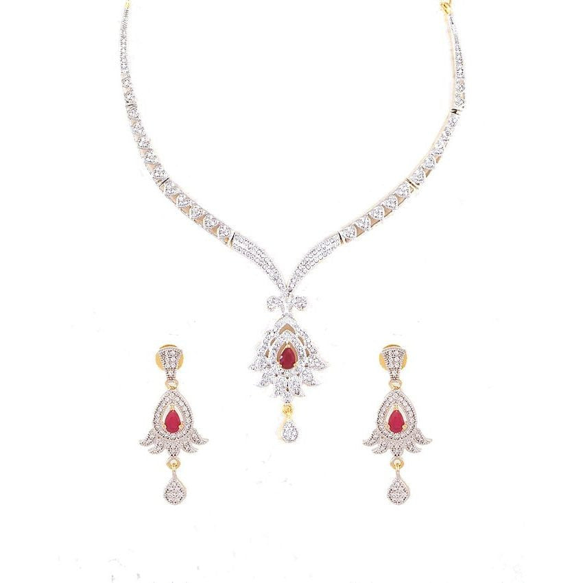 Gold Plated Flower Jewellery Set