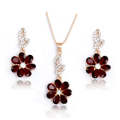Multi Color Flower Drop Earrings