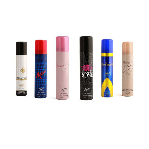 Pack of 4 She Body Sprays for Her (200ml)