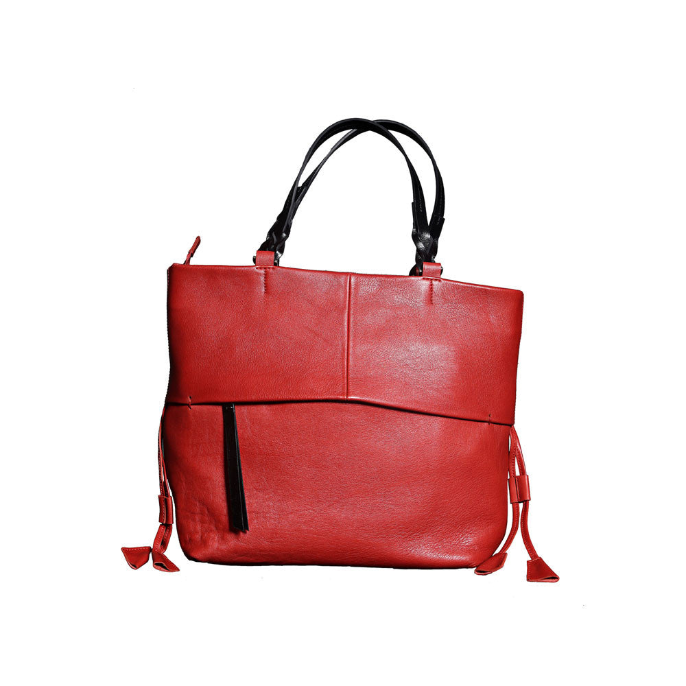 Red Leather Ladies Bag